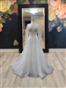 IRENE | A-line Gown with Full Length Sleeves and Floral Lace Applique