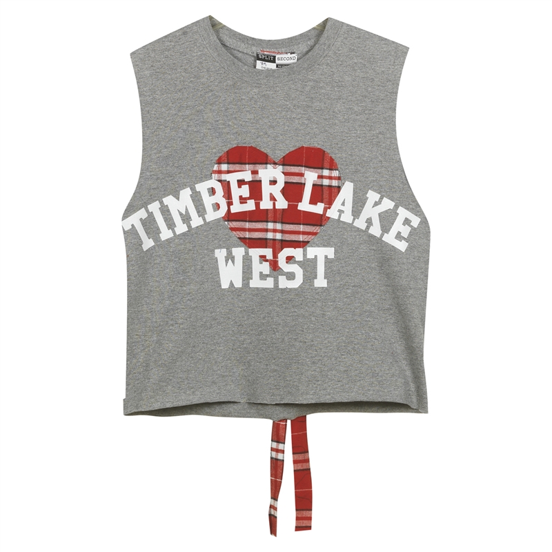 Split Second Flannel Heart Tank