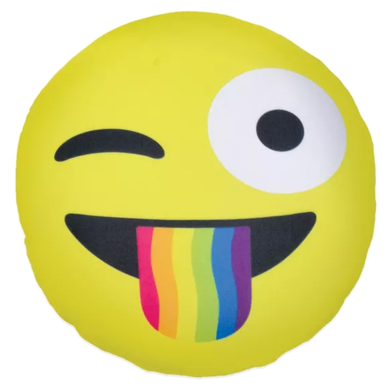 Iscream Crazy Face Emoji Microbead Pillow