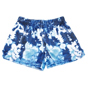 Iscream Blue Tie-Dye Plush Shorts