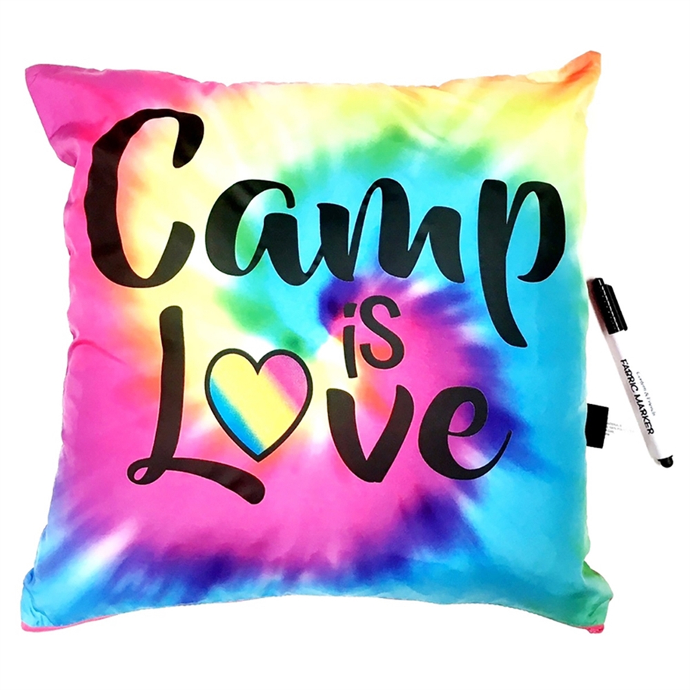 Camp is Love Rainbow Autograph Pillow