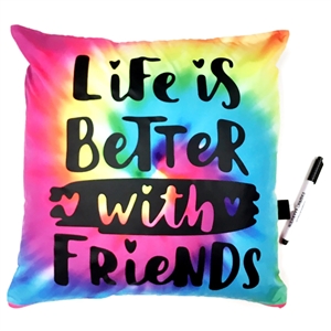 Life Is Better With Friends Autograph Pillow