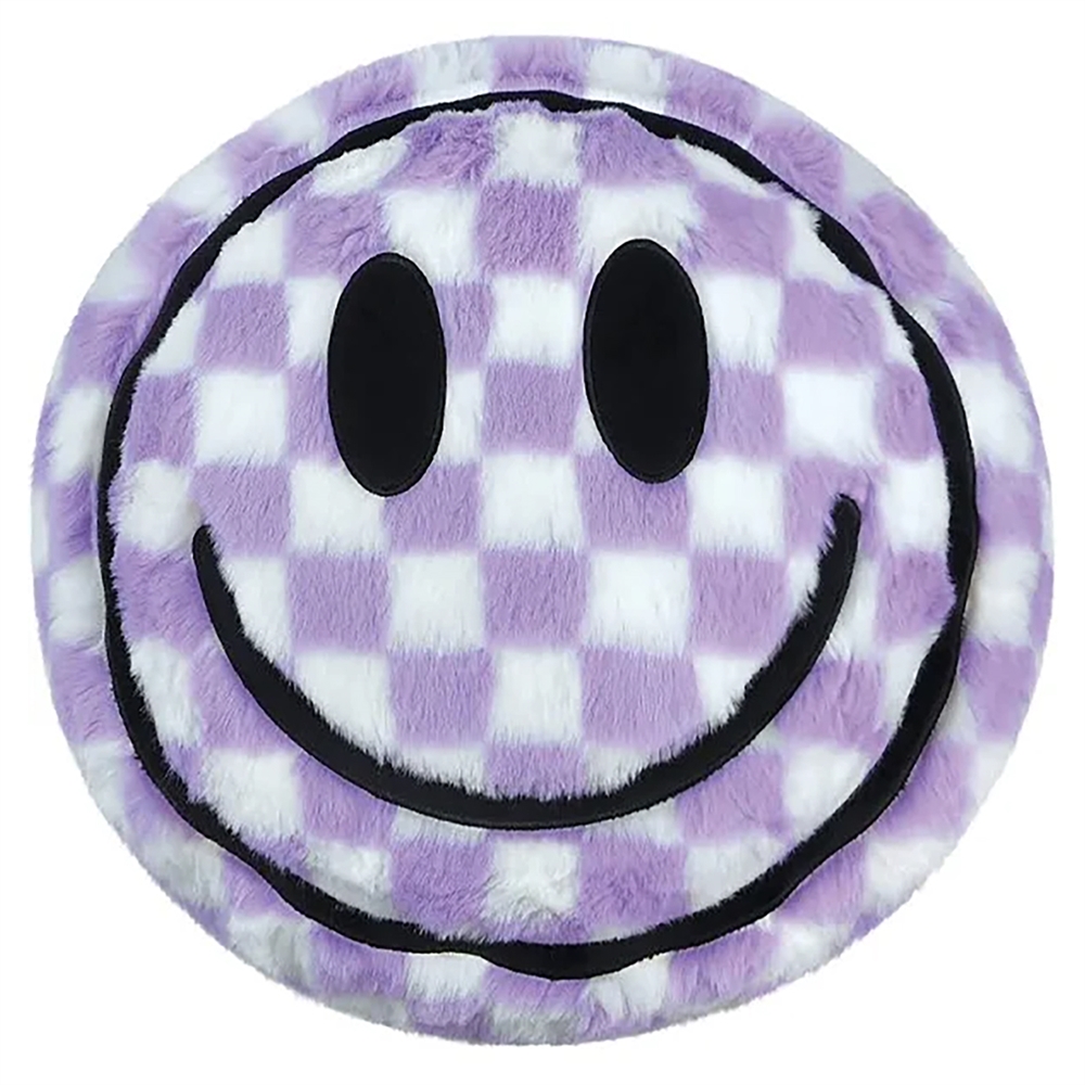 Iscream Checkered Smiles Fleece Pillow