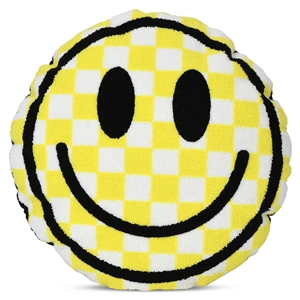 Iscream Yellow Checkerboard Smile Chenille Plush