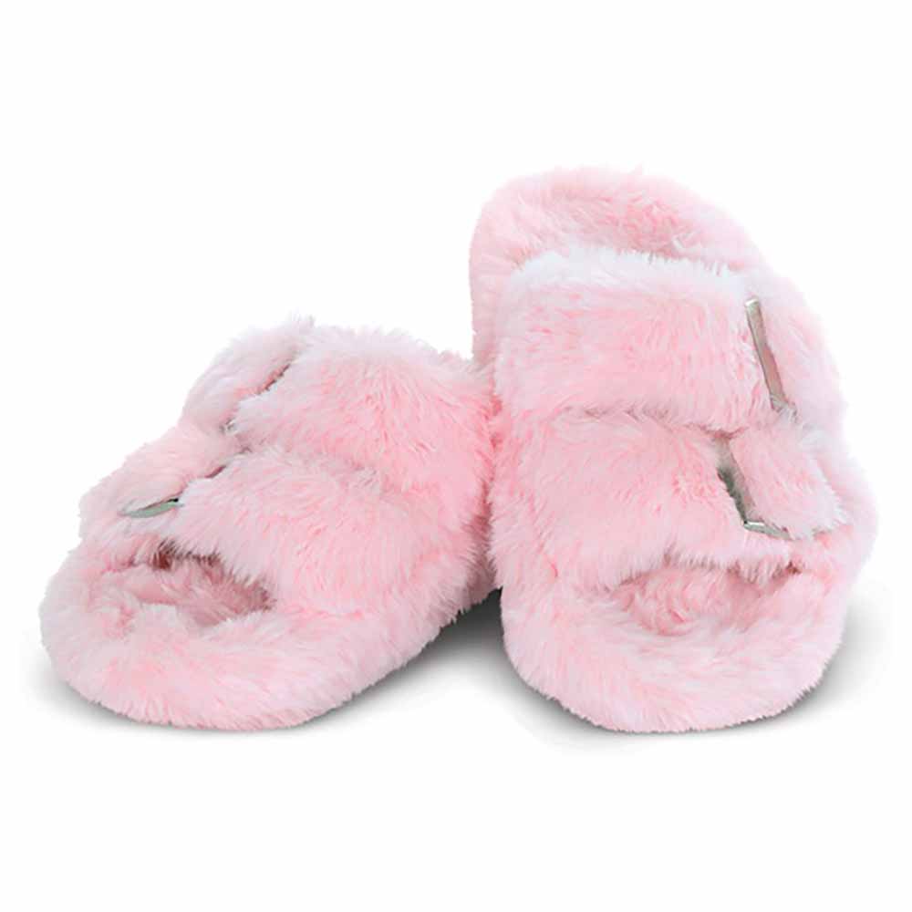 Iscream Pink Buckle Slippers