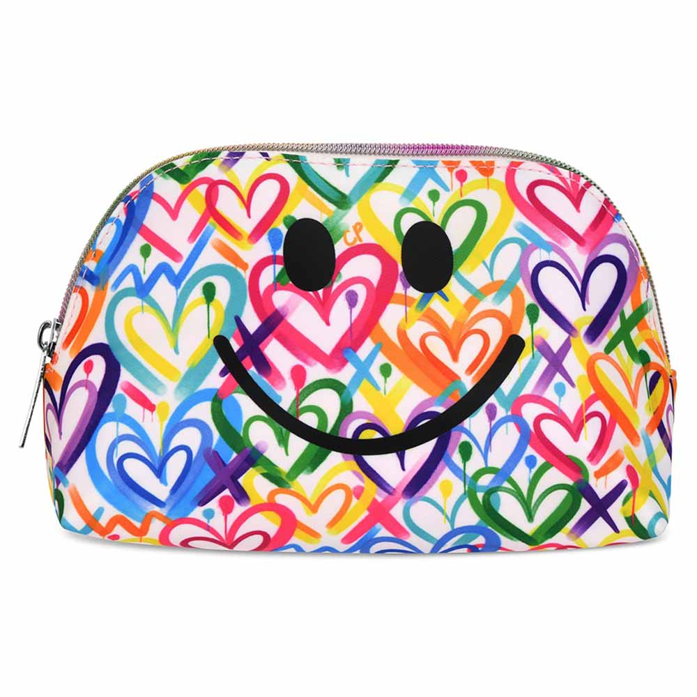 Iscream Corey Paige Hearts Oval Cosmetic Bag