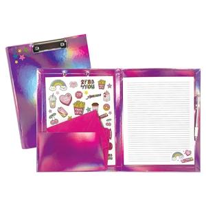 Iscream Pink Holographic Clipboard Set