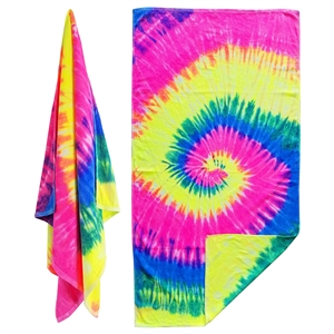 Tie-Dye Terry Beach Towel