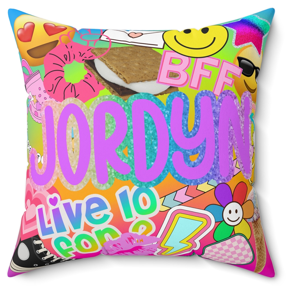 Decked Out Apparel Name Pillow