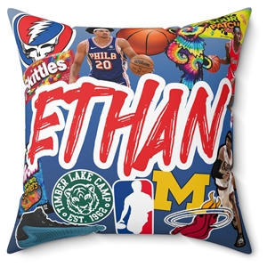 Decked Out Apparel Favorite Things Name Pillow