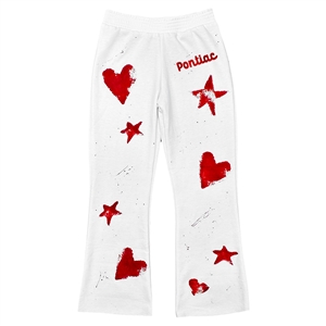 Firehouse Splatter Painted Fleece Flare Sweatpant