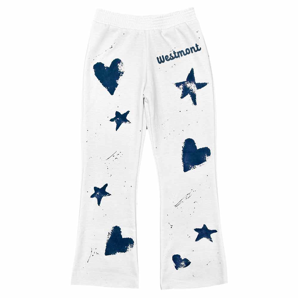 Firehouse Splatter Painted Fleece Flare Sweatpant