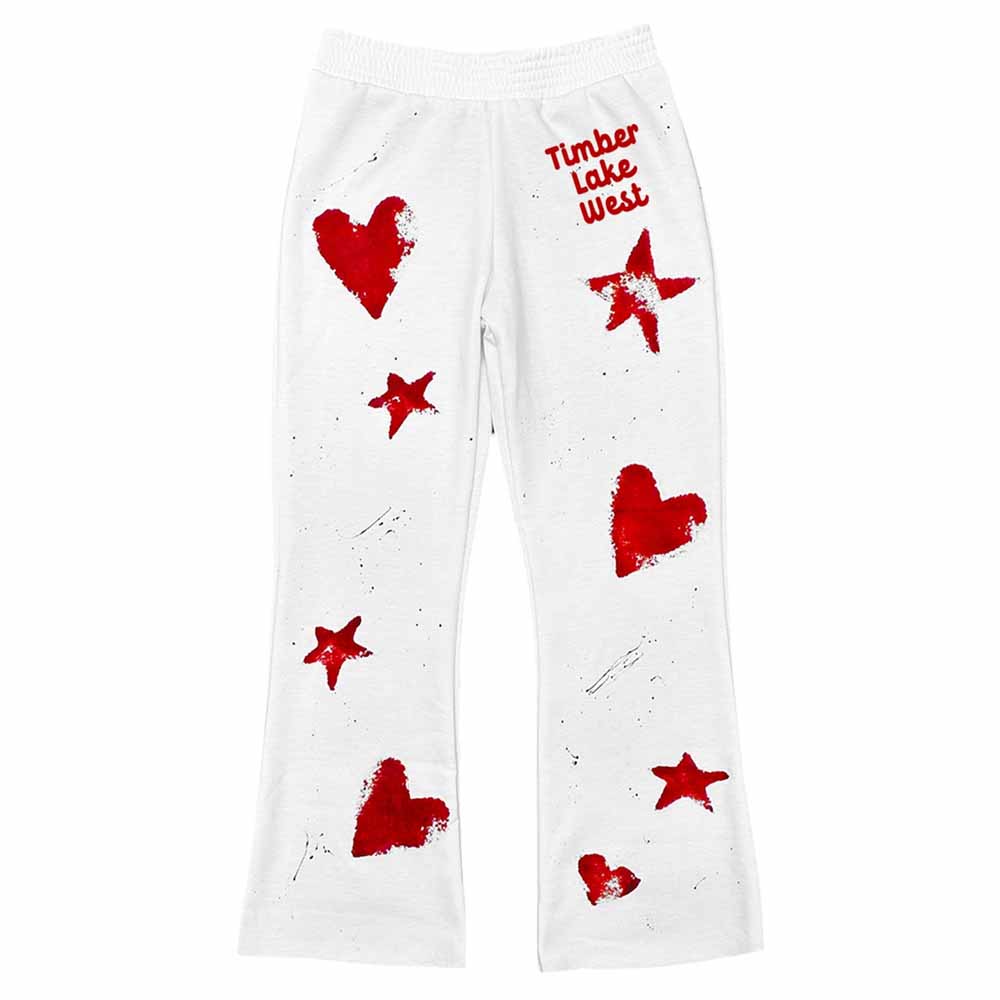 Firehouse Splatter Painted Fleece Flare Sweatpant