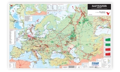 Oil & Gas Map of Western, Central & Eastern Europe, 2008