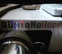#UpToNoHood Hashtag Vinyl Sticker