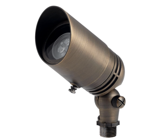 Kichler 15485CBR 12V MR16 adjustable landscape accent spotlight in centennial brass