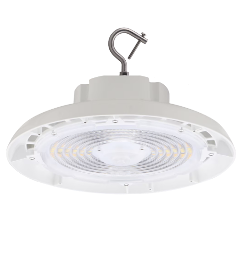 EiKO 15781 BAYE3 240W LED round high bay with selectable wattage and CCT, white finish
