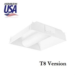 22-OD-2-17-T8-MVOLT | 2-LAMP T8 Fluorescent Direct/Indirect Troffer Fixture - 2'x2' | USALight.com