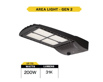 Halco 25402 SekTor G2 LED area light with selectable wattage and color temperature bronze finish