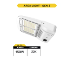 Halco 25404 SekTor G2 LED area light with selectable wattage and color temperature White finish