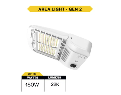 Halco 25404 SekTor G2 LED area light with selectable wattage and color temperature White finish