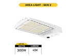 Halco 25405 SekTor G2 LED area light with selectable wattage and color temperature white finish