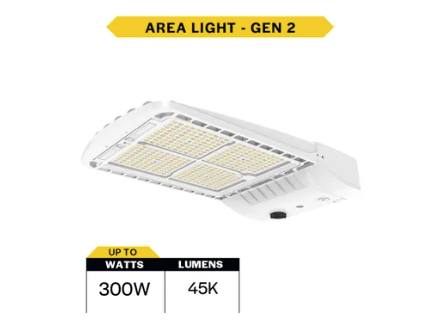 Halco 25405 SekTor G2 LED area light with selectable wattage and color temperature white finish
