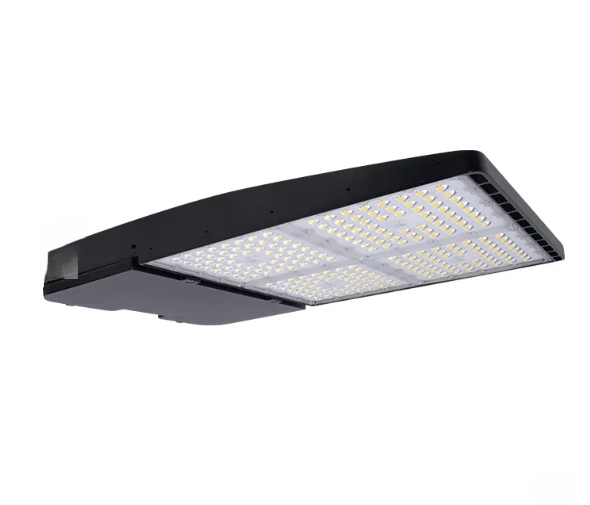NaturaLED 5209 FXSCL150SW/8CCT3/BK/TT-Z10 LED sports light, 3000K 4000K 5000K color selectable, selectable wattage, black finish