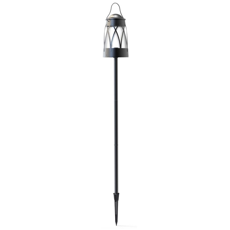 8401-5530-01 | Georgetown Collection Outdoor Black Low Voltage LED Tiki Torch Light/Lantern Combo | USALight.com