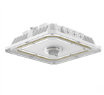 NaturaLED 9743 slim LED canopy fixture 100W selectable CCT white finish