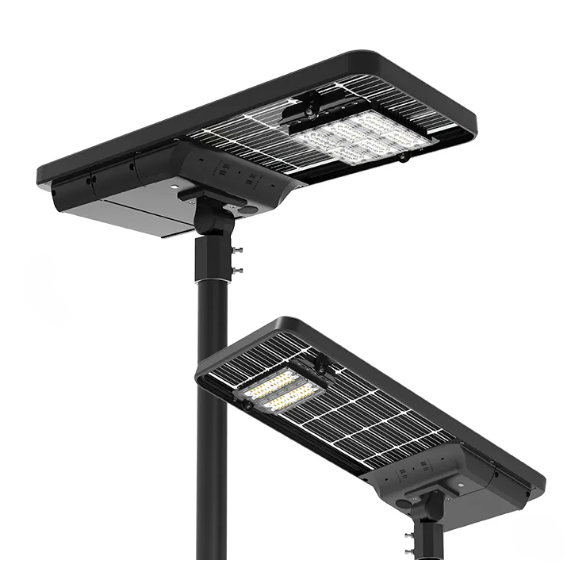 NaturaLED 9805 solar LED area light 50W 5000K with slip fitter mount black finish