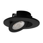 Lotus AD-LED-4-S9W-5CCT-BK-MFG 4in floating gimbal LED downlight, 5-CCT selectable, black trim