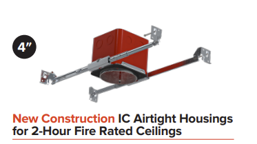 ELCO EJB483ICA 4 inch recessed 2-hour fire rated housing