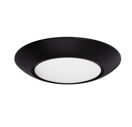 ELCO ELSF40CT5B, 4in Alva LED ceiling mount disk light, 5-CCT selectable, black finish