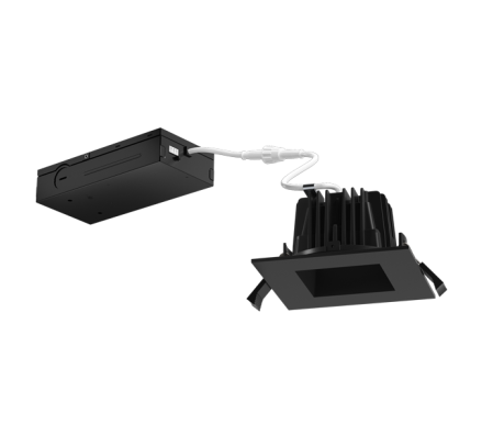 ELCO ERT487CT5BB 4in square LED high lumen reflector insert with 5-CCT and 3-lumen selectable switch, black finish