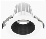 Lotus JXL-COB02-R09W 2in 9W LED recessed downlight, 5-CCT selectable, white trim, black baffle