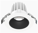 Lotus JXL-COB02-R09W 2in 9W LED recessed downlight, 5-CCT selectable, white trim, smooth black reflector