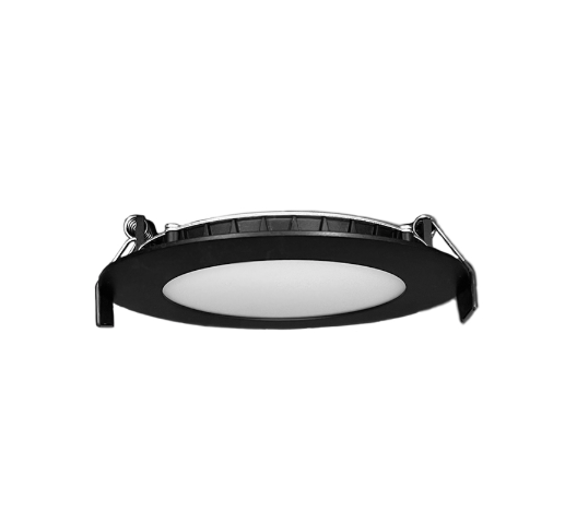 Lotus LB4R24V/30K/BK 4in 11W 24V DC LED super thin recessed downlight, 3000K, black trim, smooth reflector