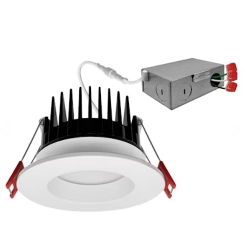 EnVisionLED LED-MDJBX-4-15W-5CCT-WH-R 4in LED J-Box can-less downlight, 5-CCT selectable, white finish, 1300 lumens LED