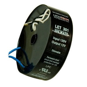 LET-301-12-AC, Lightech Electronic Transformer - 300 watt Round