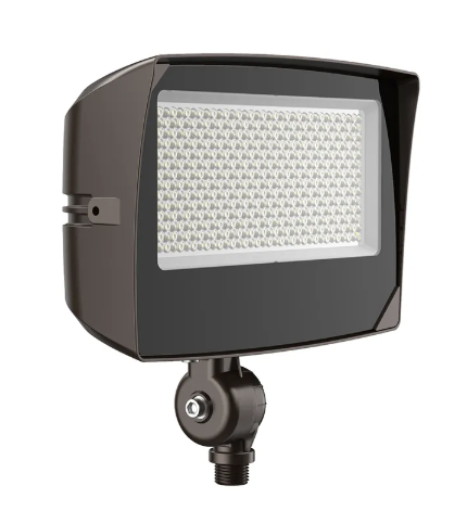 Westgate LF4MAX medium LED flood light with selectable wattage and color temperature bronze finish