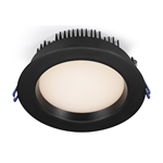 Lotus LL6R-30K-BK 6in slim LED downlight 17W 3000K warm white canless recessed light black finish
