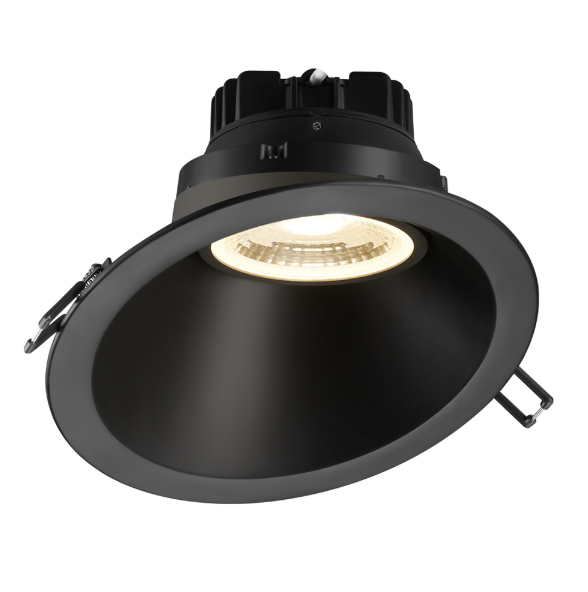 Lotus LRG6-5CCT-HO-6RSL-BK 6 inch regressed sloped gimbal high output downlight