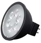 Satco S11338 6.5W MR16 LED bulb 3000K GU5.3 bi-pin 40 degree beam, Black Finish