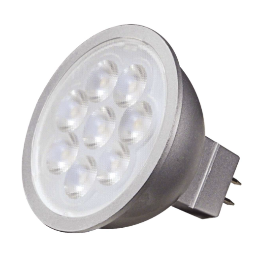 Satco S9616 6.5W MR16 LED bulb 3000K GU5.3 bi-pin 40 degree beam