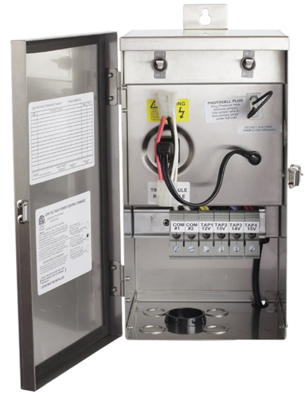 ABBA TSR600 600W low voltage landscape lighting transformer stainless steel outdoor power supply