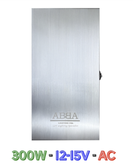 ABBA TSRPT300 300W low voltage landscape lighting transformer stainless steel outdoor power supply