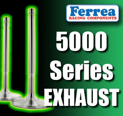 F5040 1.650" X 5.060" Exhaust Ferrea 5000 Series Hi Performance Valves Fits: SB Chevy & Ford Cleveland 11/32"