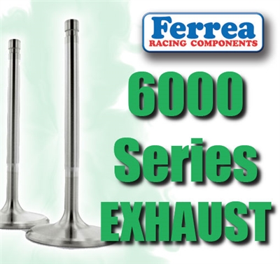 F6244 1.600" X 4.970" Exhaust Ferrea 6000 Series Competition Valves Fits: SB Chrysler 3/8"