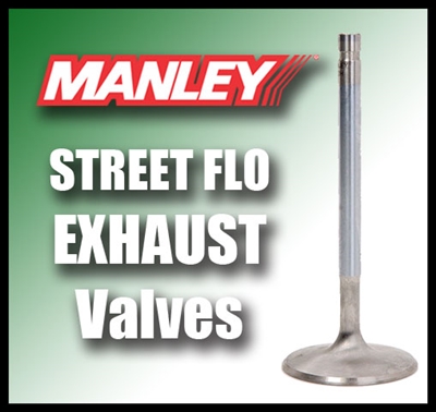 10727-8  1.880" X 5.350" Exhaust Manley Street Flo Valves Fits: BB Chevy 3/8"